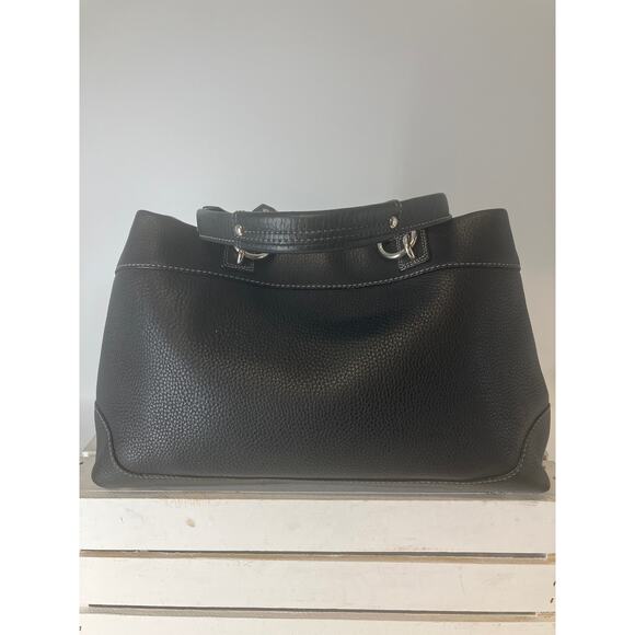 COACH 14425 LARGE BLACK PEBBLED LEATHER HANDBAG - Picture 3 of 14